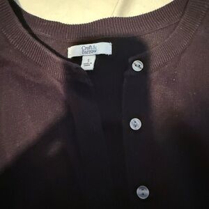 Croft & Barrow Black Button-Up cardigan Sweater